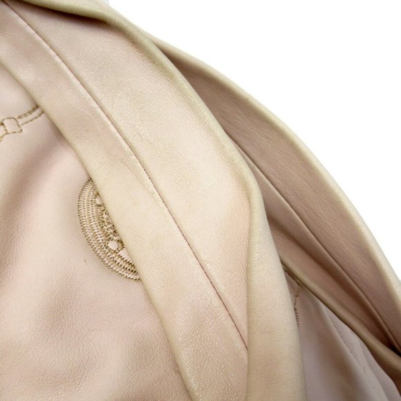 Auth CELINE Macadam Handbag Pink Beige Leather - Picture 4 of 5